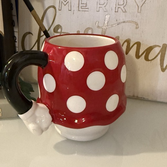 Disney Minnie Mouse Skirt  Coffee Tea Ceramic Mug Cup by Zak Designs Polka Dots - Picture 3 of 5